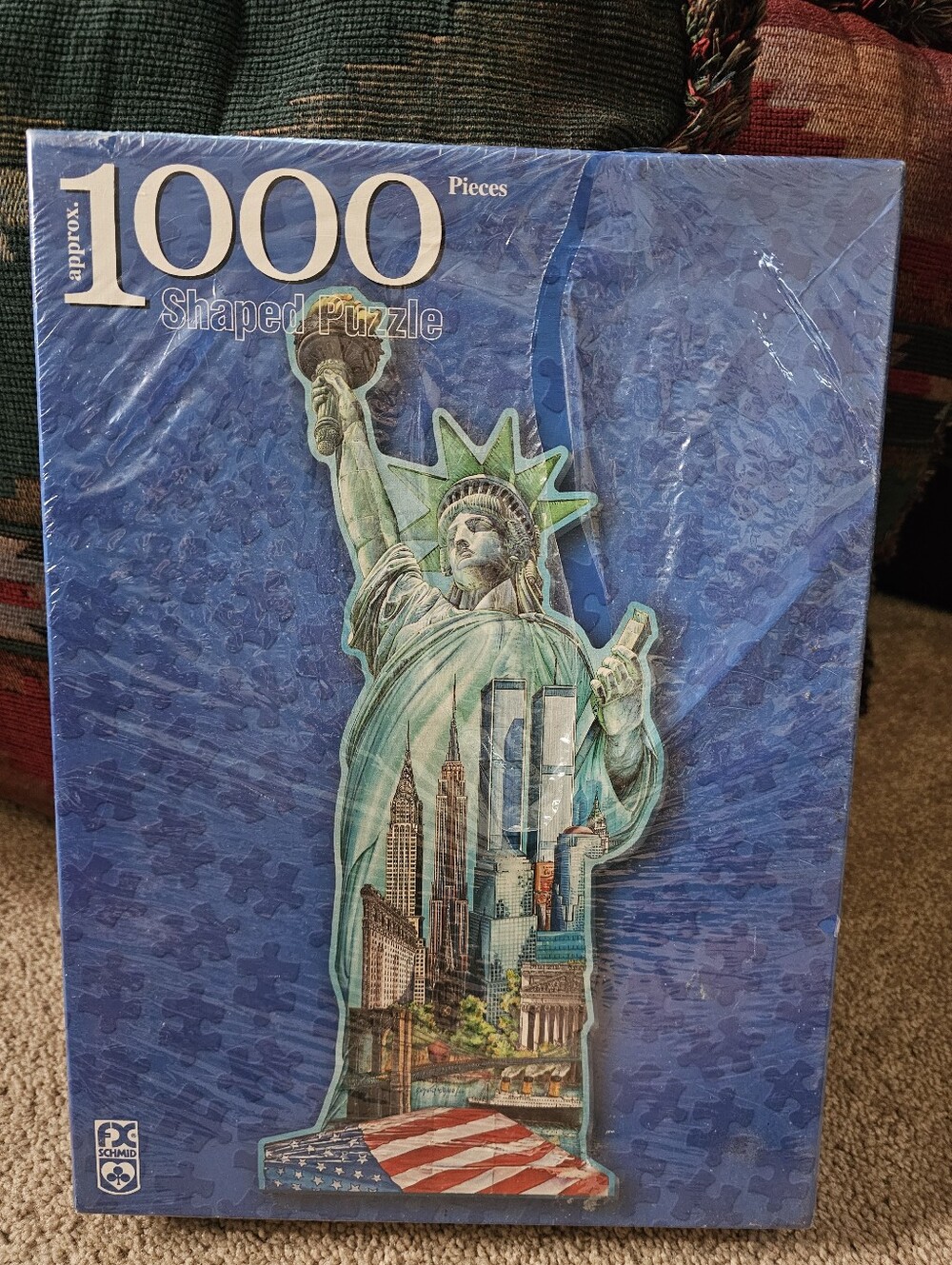 New Statue of Liberty Shaped Puzzle 1000 Piece Twin Towers NYC F. X.  Schmid